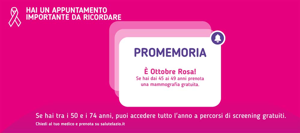 Ottobre rosa, la campagna di prevenzione contro il tumore al seno riparte